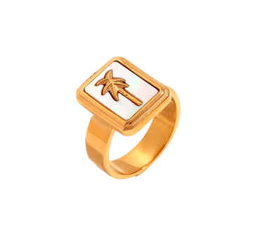 White Palm Ring